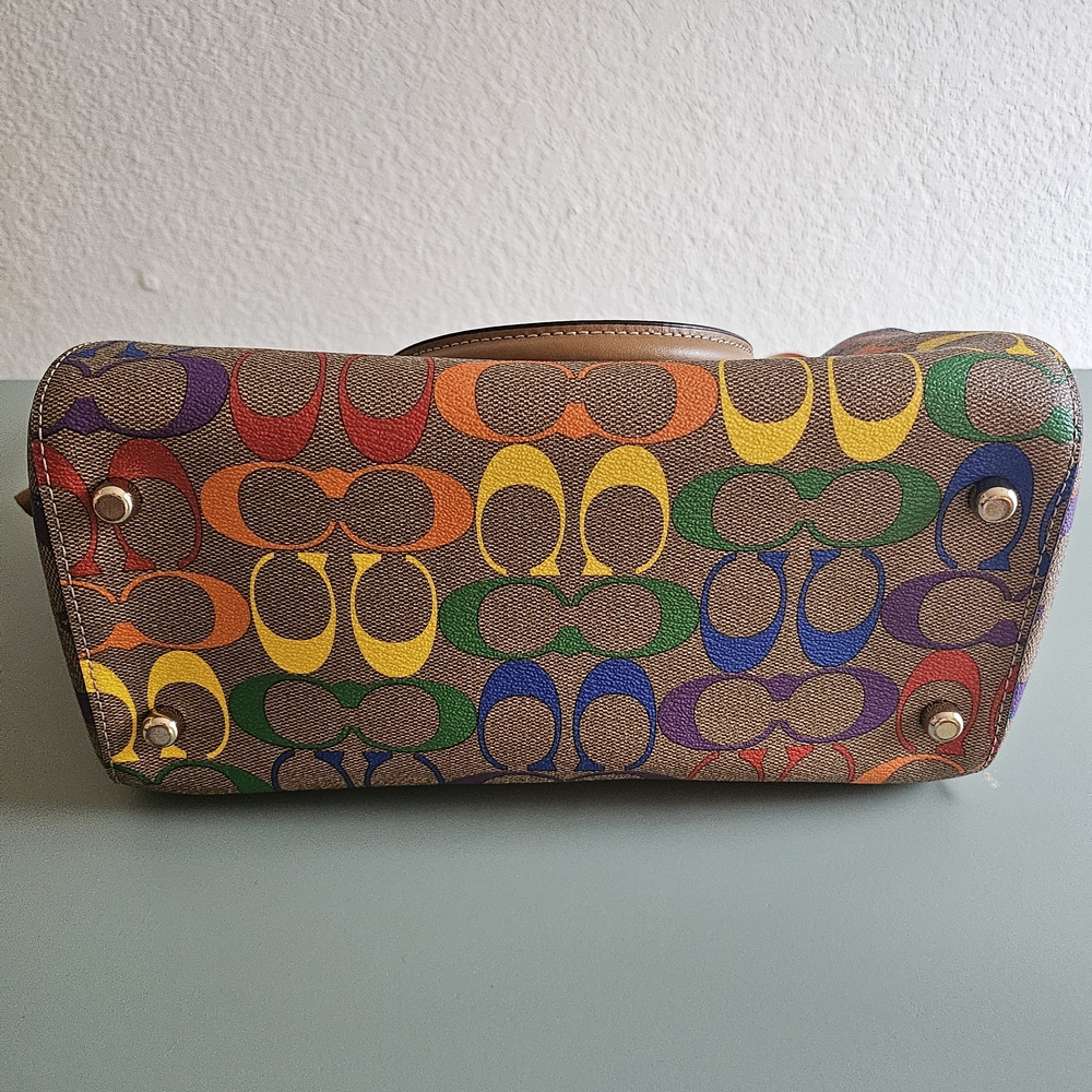Coach Rainbow Signature Satchel - Picture 3 of 6